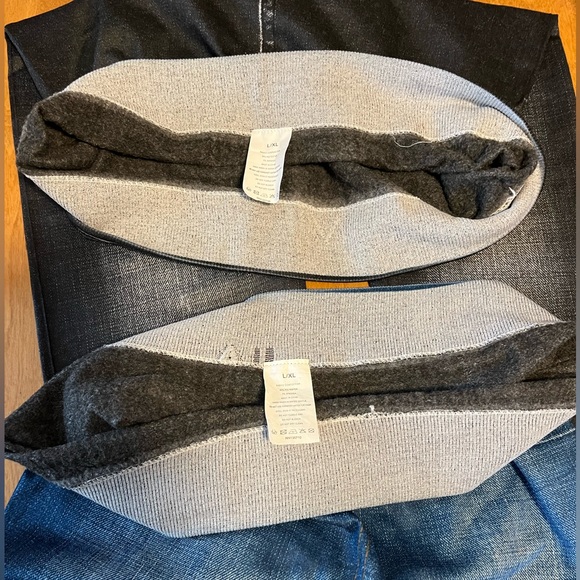 Bundle of 2 Winter Theral Denim Leggings. BLUE & BLACK. 95% polyester 5% spandex - Picture 11 of 12